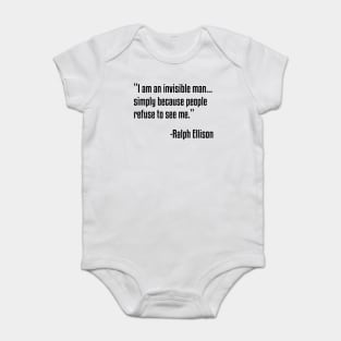 Invisible Man Quote | Ralph Ellison | Black Lives | African American Baby Bodysuit